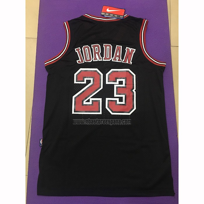 Camiseta Chicago Bulls Michael Jordan NO 23 Retro Negro2